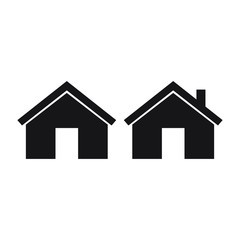 Home icon. Vector illustration isolated on white background.
