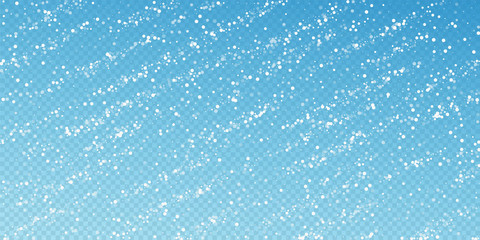 Fototapeta premium Random white dots Christmas background. Subtle fly