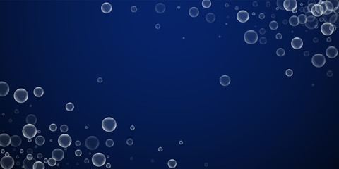 Random soap bubbles abstract background. Blowing b
