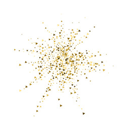 Gold triangles luxury sparkling confetti. Scattere