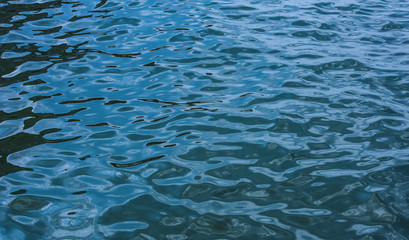 Fototapeta premium Water wave rippels and reflection