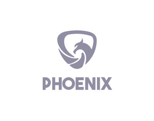 Phoenix Logo Design Template Flat Style Vector Illustration