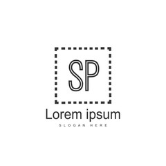 Initial letter SP Logo Template. Minimalist letter logo