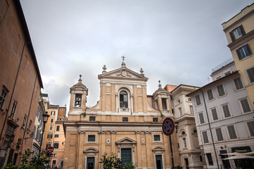 Fototapeta na wymiar Baroque Church of Rome, Italy