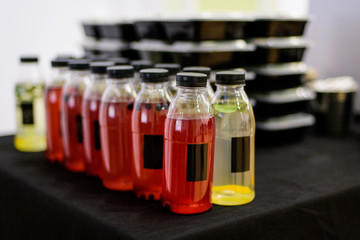 Catering drinks – bottles with lemonade