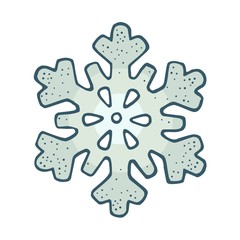 Obraz premium Snowflake. Vector vintage color engraving illustration. Isolated on white