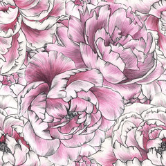 Elegance seamless pattern with floral background - 237247795