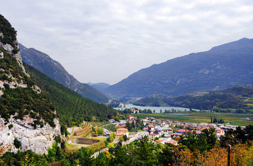 Fototapeta premium Toblino Lake in Trentiono, Italy, Europe