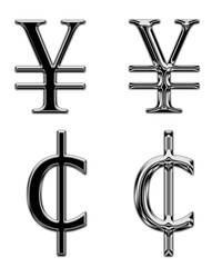 metal currency symbol