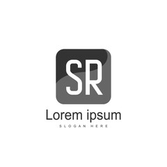 Initial letter SR Logo Template. Minimalist letter logo