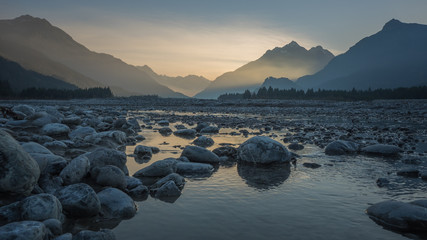 Gravel bank in the Lech valley, Austria