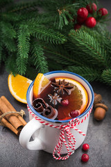 Christmas mulled red wine