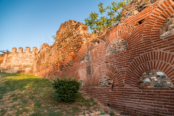 Obraz premium Old city walls of Thessaloniki