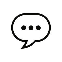 Speech bubble icon, chat symbol