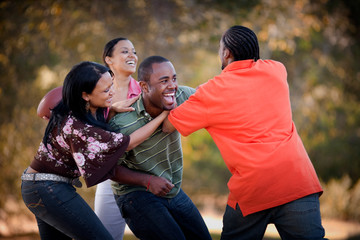 People playing in park 