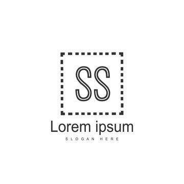 Initial letter SS Logo Template. Minimalist letter logo