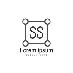 Initial letter SS Logo Template. Minimalist letter logo