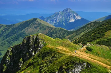 Schilderijen op glas Nature landscape green mountains of Mala Fatra, Slovakia © meryll