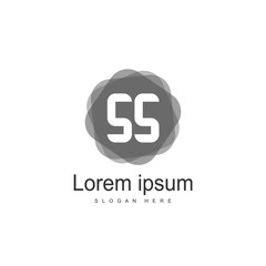 Fototapeta premium Initial letter SS Logo Template. Minimalist letter logo