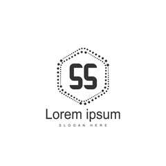 Initial letter SS Logo Template. Minimalist letter logo