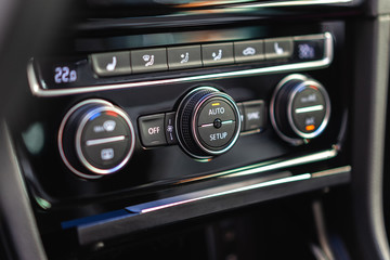vehicle conditioner and ventilation control unit panel