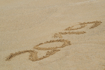 Text on sand 2019