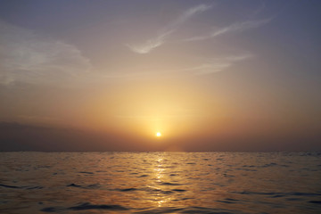 beautiful sunset over the sea