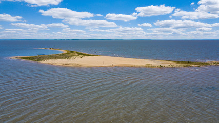 Aerial view of the dunes island 