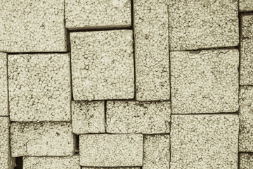 Texture background. Retro foam brick wall