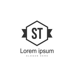 Initial letter ST Logo Template. Minimalist letter logo