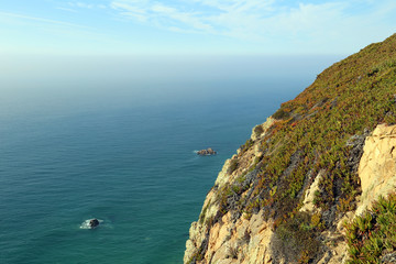 Fototapeta na wymiar Beautiful view of the Atlantic ocean from cape Roca, Portugal