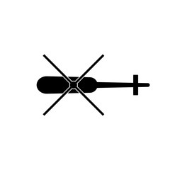 The helicopter icon, the logo on a white background