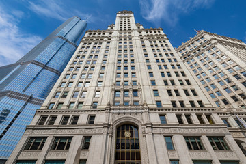 Fototapeta na wymiar View of buildings in Chicago