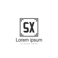 Initial letter SX Logo Template. Minimalist letter logo