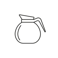 Coffee pot line icon. Vector illustration.