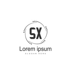 Initial letter SX Logo Template. Minimalist letter logo