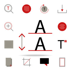 lettering space icon. text editor icons universal set for web and mobile