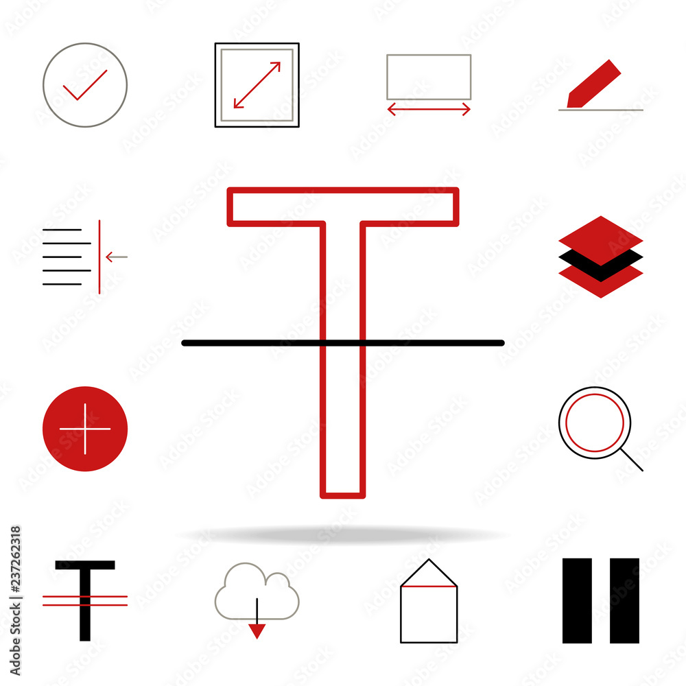 Poster strike icon. text editor icons universal set for web and mobile