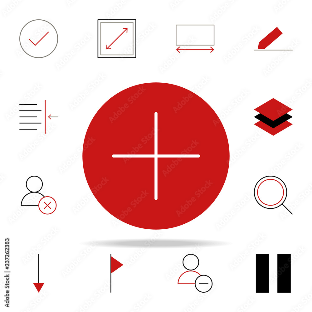 Poster plus add icon. text editor icons universal set for web and mobile
