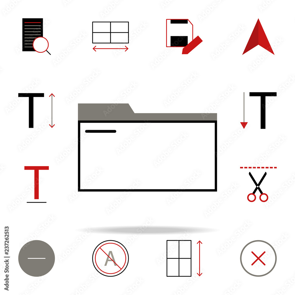 Poster folder icon. text editor icons universal set for web and mobile