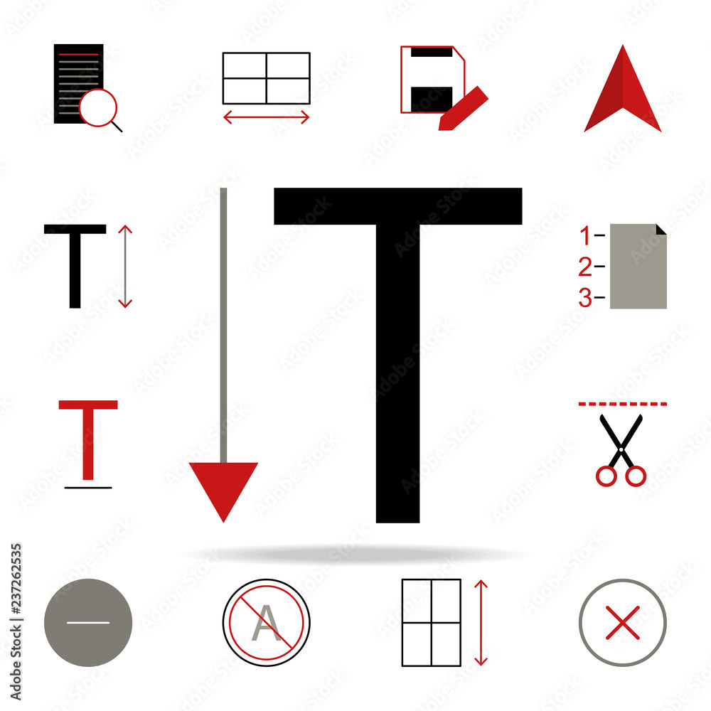 Poster text down icon. text editor icons universal set for web and mobile