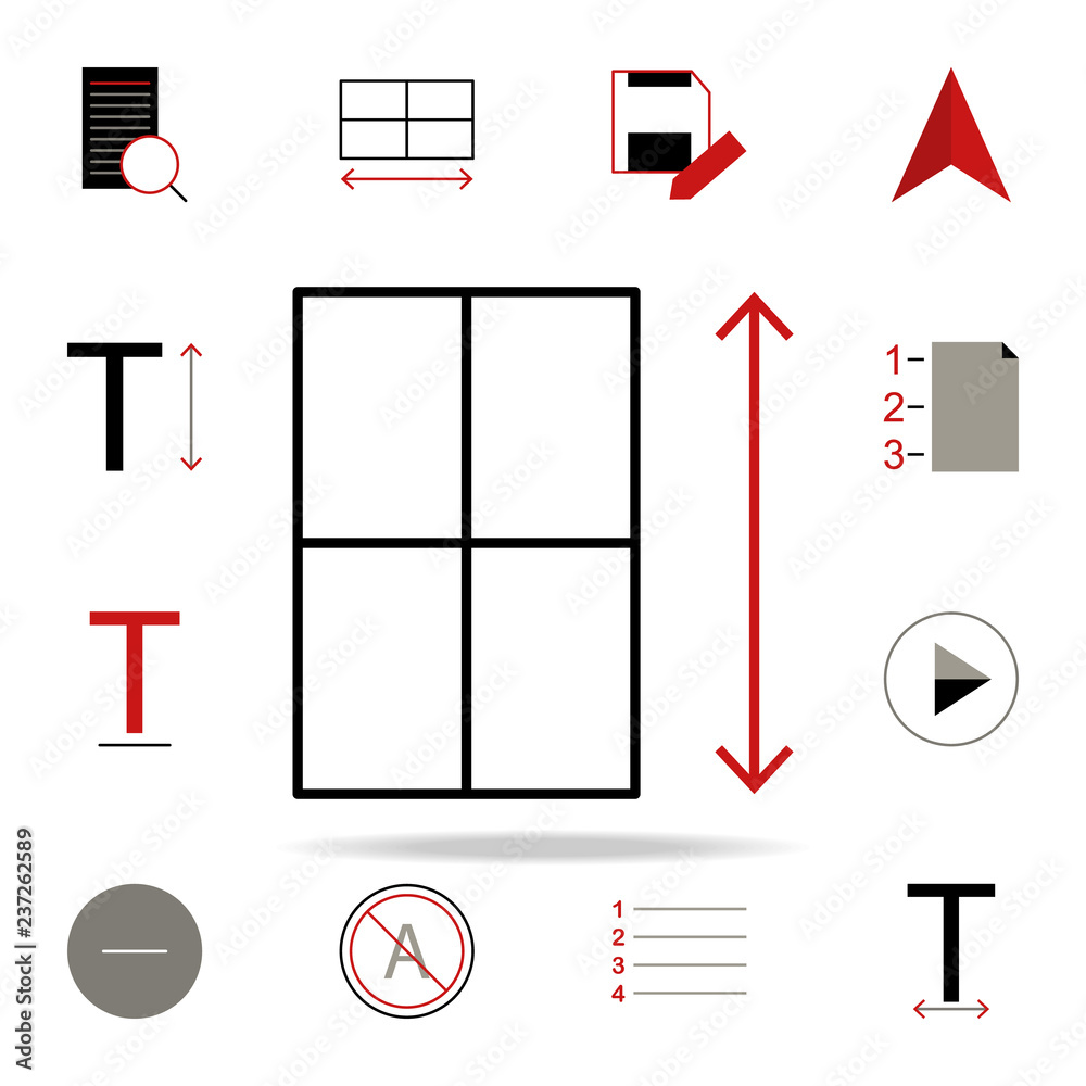 Poster size page icon. text editor icons universal set for web and mobile