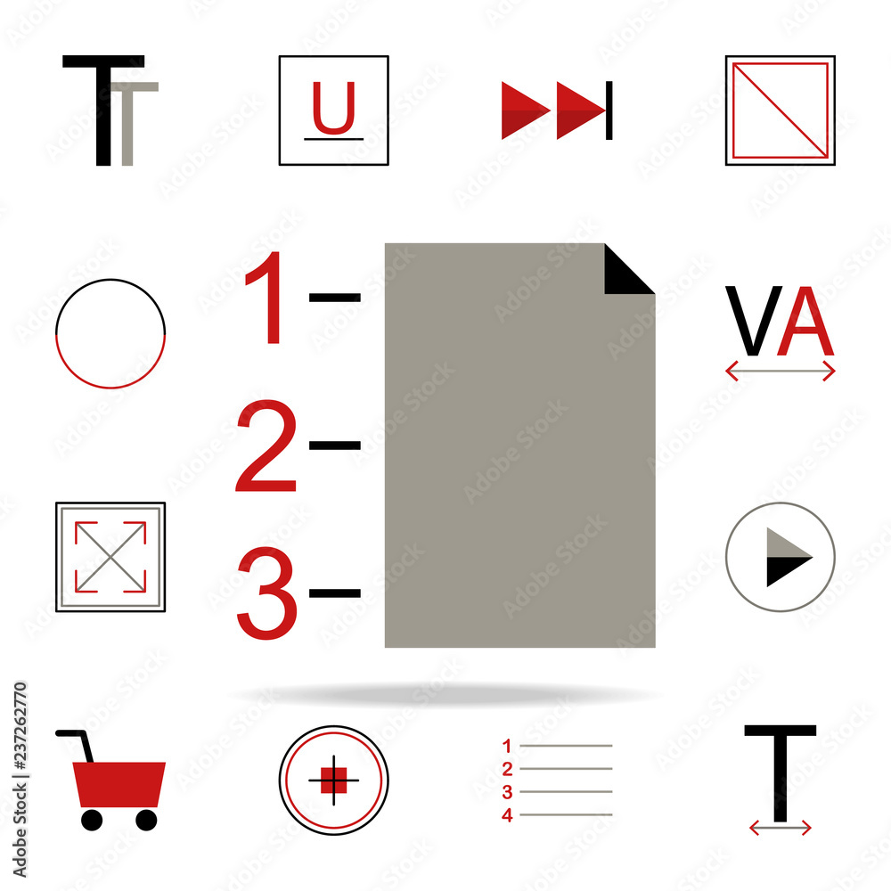 Poster line numbers icon. text editor icons universal set for web and mobile