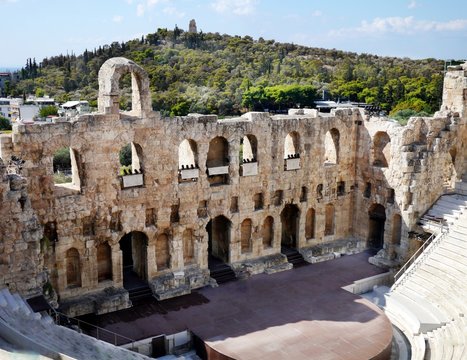 Odeon of Herodes Atticus or Herodeon, Ancient Stone Theatre, Athens, Greece