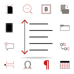 line and paragraph spacing icon. text editor icons universal set for web and mobile