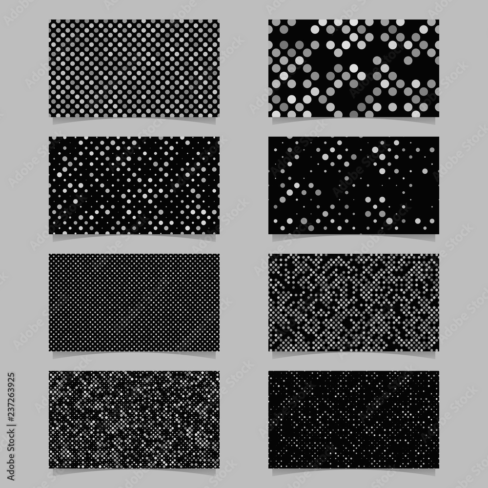 Wall mural geometrical card background set - vector template designs with dot pattern