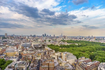 Fotobehang  Aerial view of central London  at cloudy day © offcaania