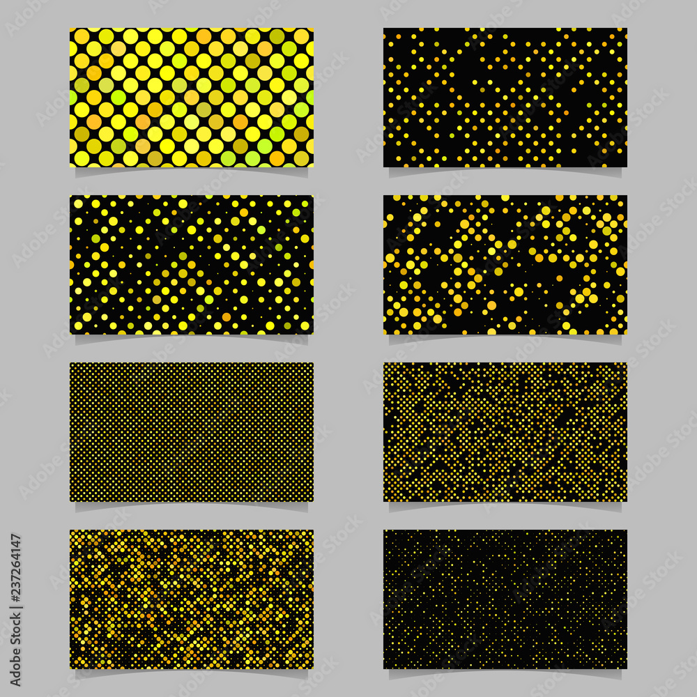 Poster abstract circle pattern mosaic card background template set - vector graphic design