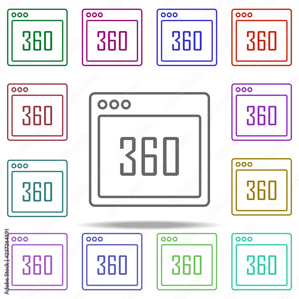 Poster browser music webpage icon. elements of browser in multi color style icons. simple icon for websites