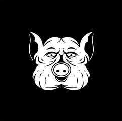 Pig head vector